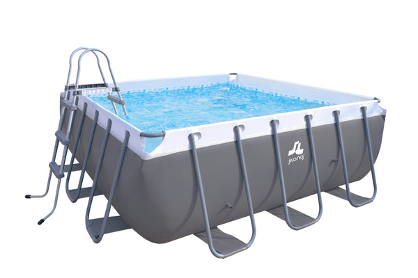 Avenli Stahlrohrbecken quadratisch 300x300x100cm mit 800 Gallon Filter Pump