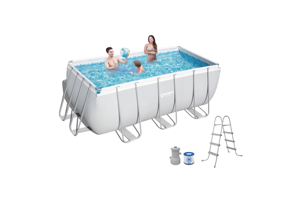 Sundream Stahlrohrbecken mit Pumpe und Leiter 300x200x99 cm