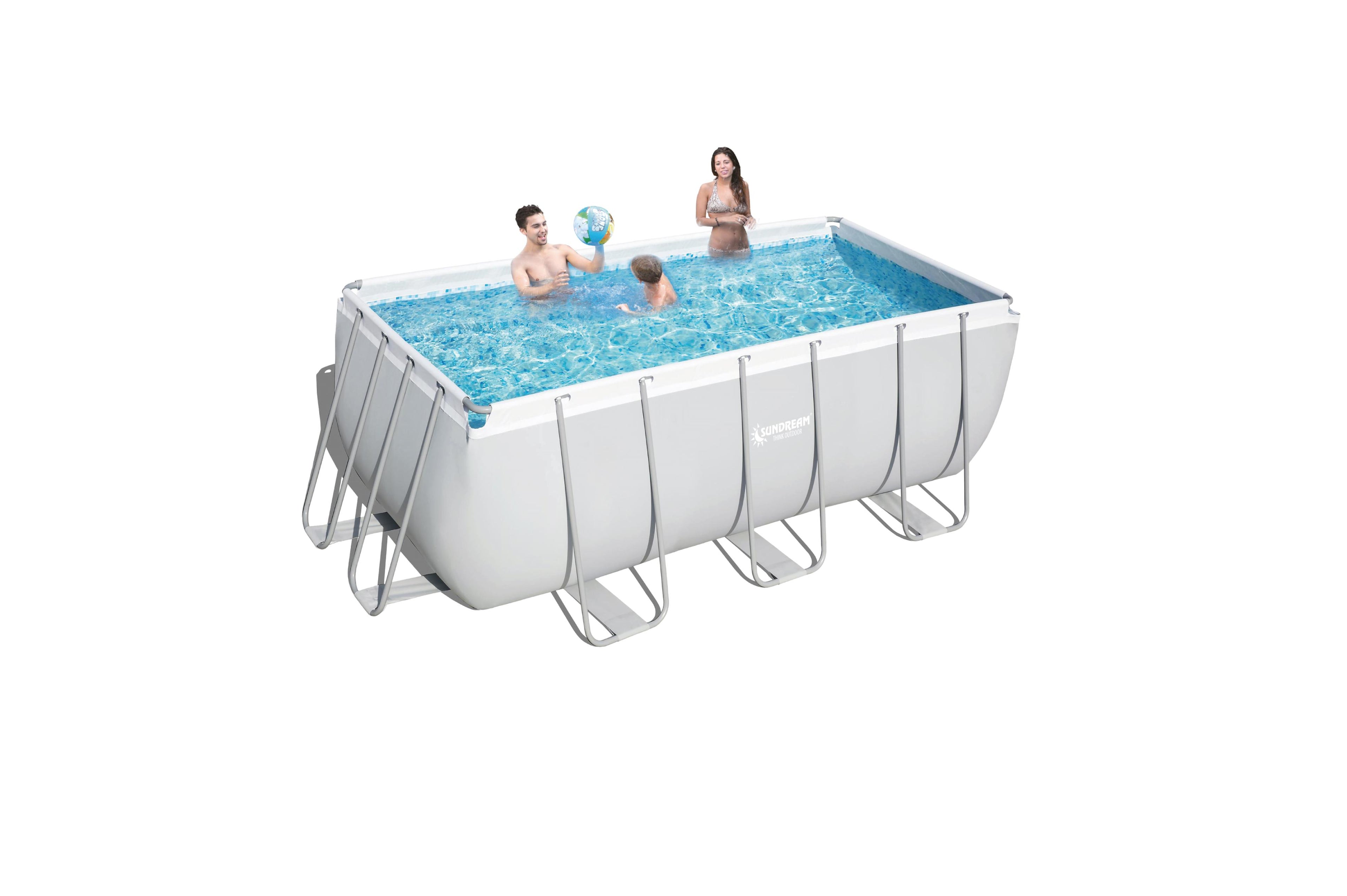 Sundream Stahlrohrbecken mit Pumpe und Leiter 400x200x99 cm