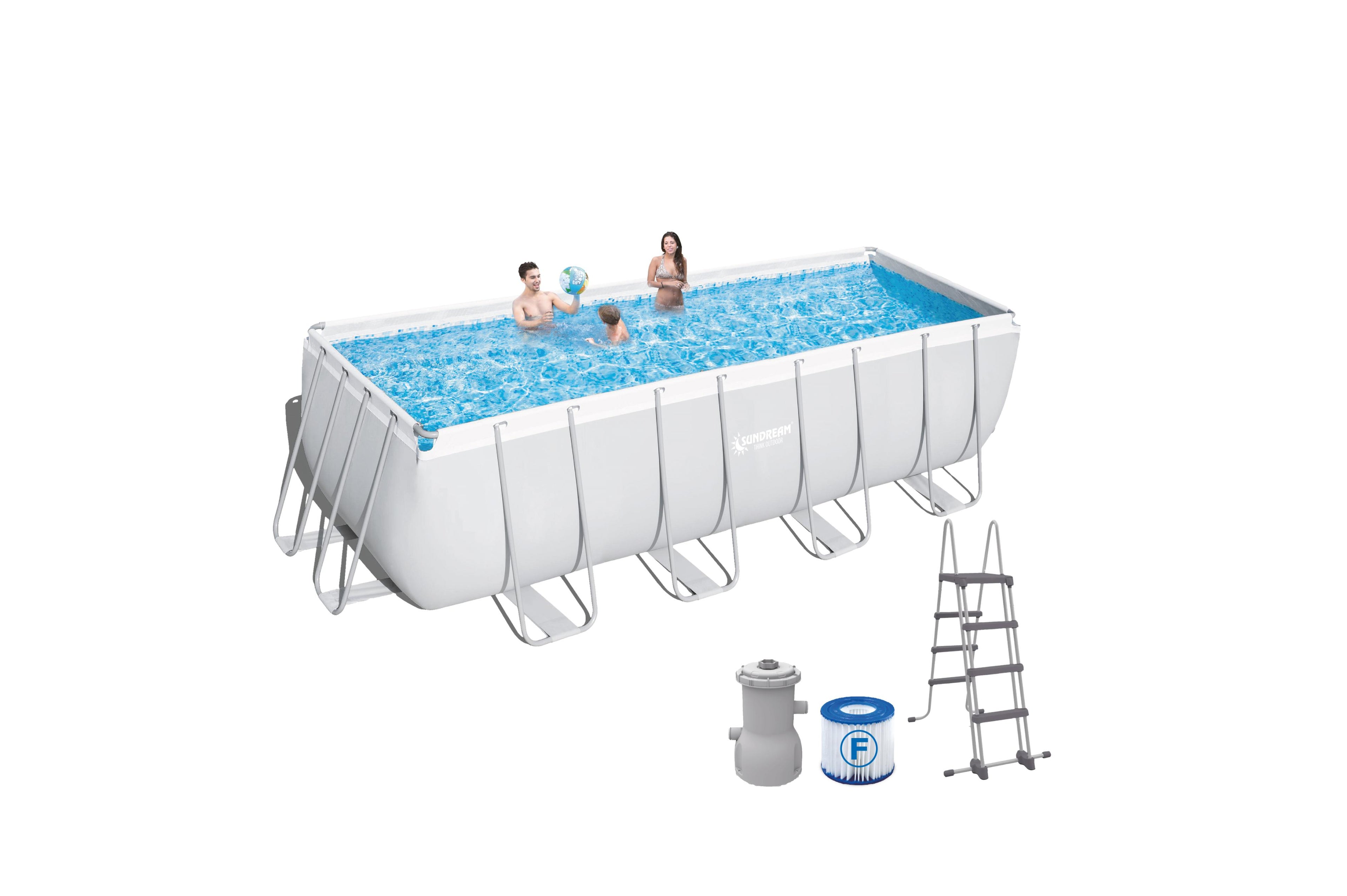 Sundream Stahlrohrbecken mit Pumpe und Leiter 450x220x122 cm